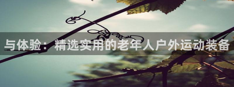 征途国际注册：与体验：精选实用的老年人户外运动装备